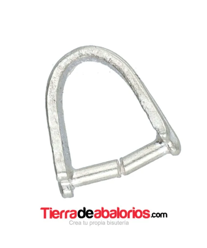 Porta-Colgante 9x4mm, Plata de Ley