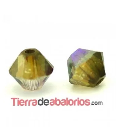 Tupi Swarovski 4mm, Smoked Topaz AB Chrome