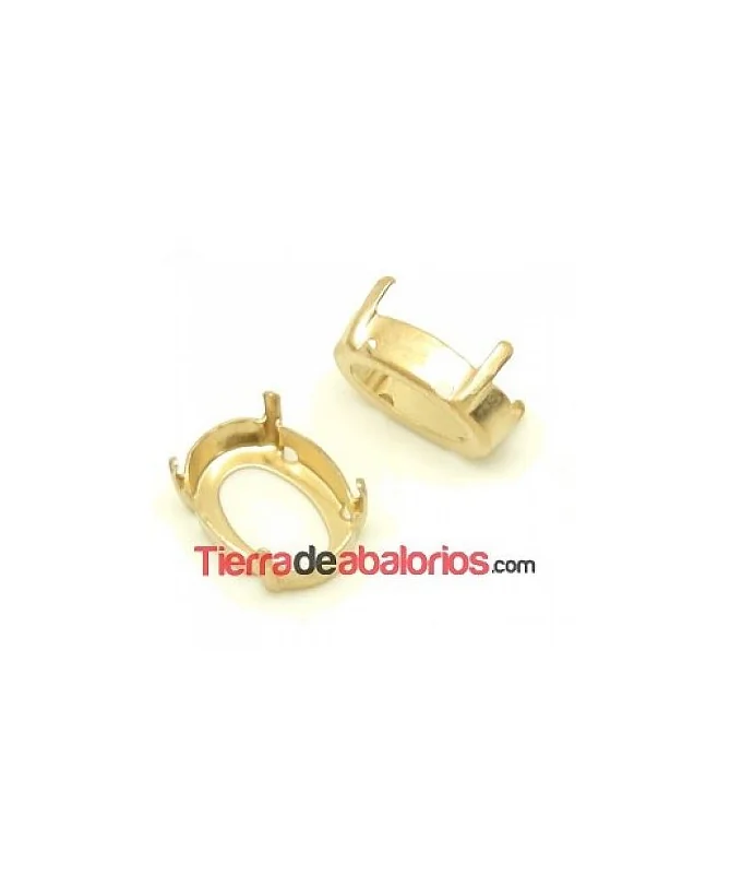 Engaste para Cabujón 18x13mm Dorado