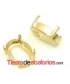 Engaste para Cabujón 18x13mm Dorado