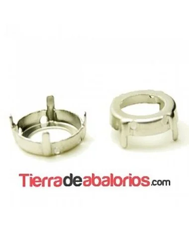 Engaste para Rivoli de 12mm Plateado Engaste para Rivoli de 12mm Plateado