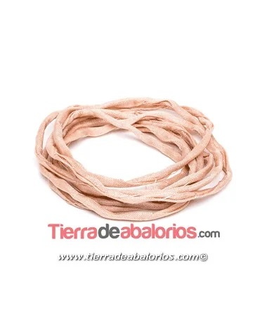 Seda Natural Salvaje Habotai 3mm Rosa Claro (110cm)