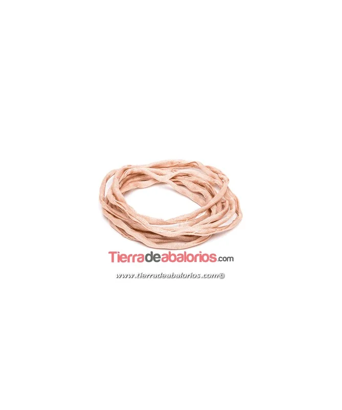 Seda Natural Salvaje Habotai 3mm Rosa Claro (110cm)