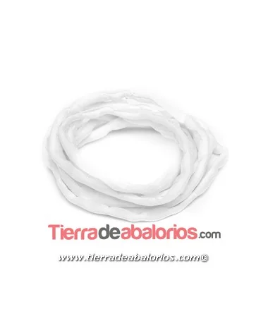 Seda Natural Salvaje Habotai 3mm Blanco (metro)
