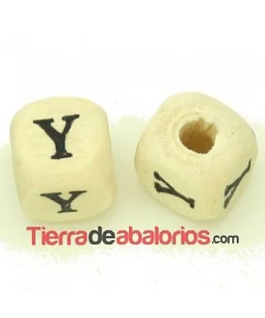 Cubo de Madera 10mm Agujero 3mm Letra Y