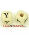 Cubo de Madera 10mm Agujero 3mm Letra Y