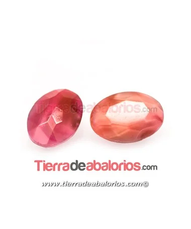 Cabujón Cristal Facetado 18x13mm Fucsia Cabujón Cristal Facetado 18x13mm Fucsia