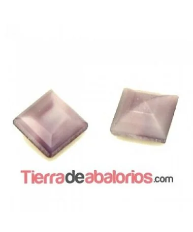 Cabujón Cristal Facetado 8x8mm Violeta