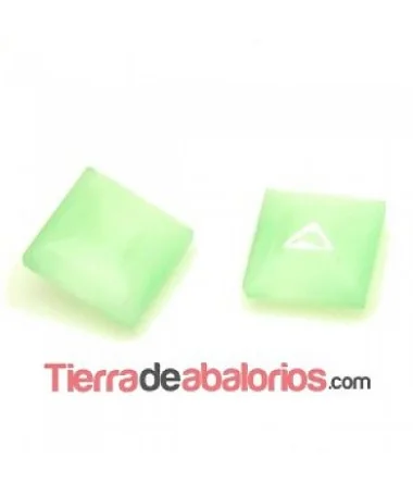Cabujón Cristal Facetado 8x8mm Verde Cabujón Cristal Facetado 8x8mm Verde