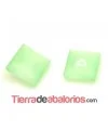 Cabujón Cristal Facetado 8x8mm Verde