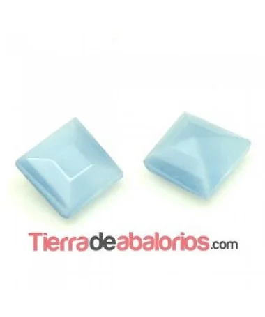 Cabujón Cristal Facetado 8x8mm Turquesa Cabujón Cristal Facetado 8x8mm Turquesa