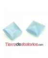 Cabujón Cristal Facetado 8x8mm Turquesa