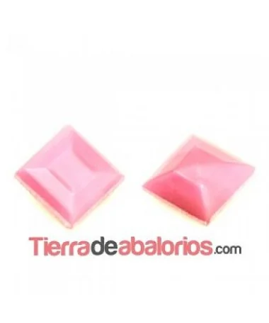 Cabujón Cristal Facetado 8x8mm Fucsia Cabujón Cristal Facetado 8x8mm Fucsia