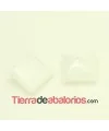 Cabujón Cristal Facetado 8x8mm Blanco Opal