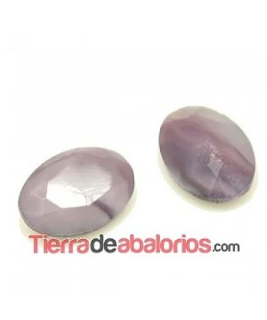 Cabujón Cristal Facetado 18x13mm Violeta Cabujón Cristal Facetado 18x13mm Violeta