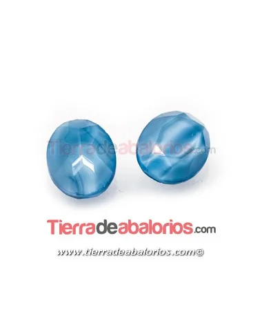 Cabujón Cristal Facetado 18x13mm Turquesa Cabujón Cristal Facetado 18x13mm Turquesa