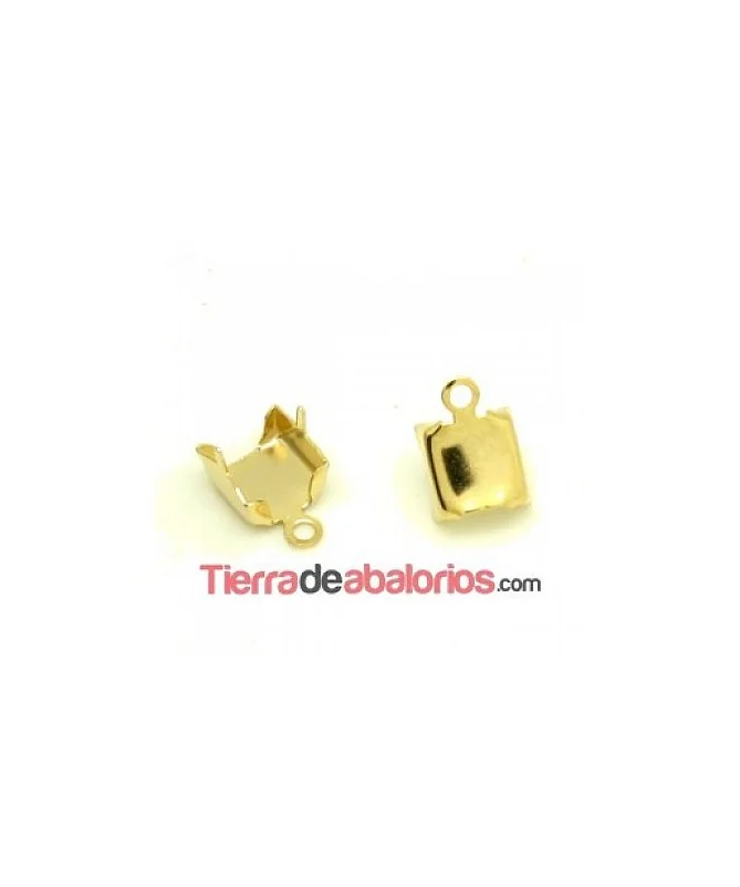 Terminal Para Cadena de Strass SS28, Dorado