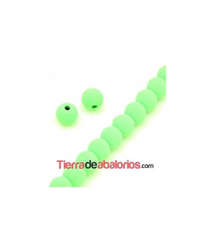 Lava Etna Bola 6mm, Agujero 1,5mm Verde Flúor