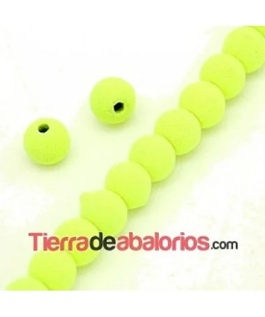 Lava Etna Bola 6mm, Agujero 1,5mm Amarillo Flúor