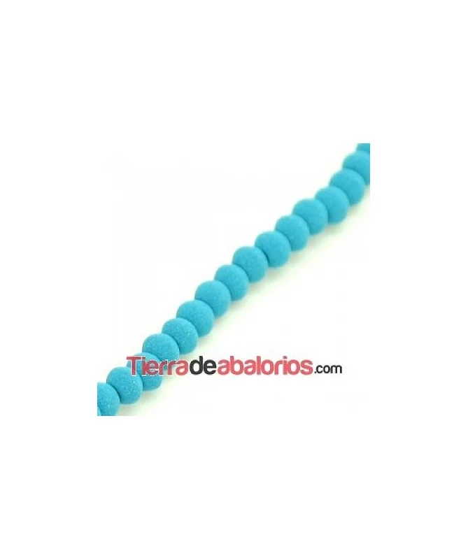 Lava Etna Bola 4mm Agujero 1mm Turquesa