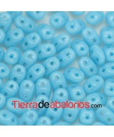 Superduo 2,5x5mm Opaque Turquoise Blue