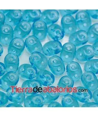 Superduo 2,5x5mm Aquamarine