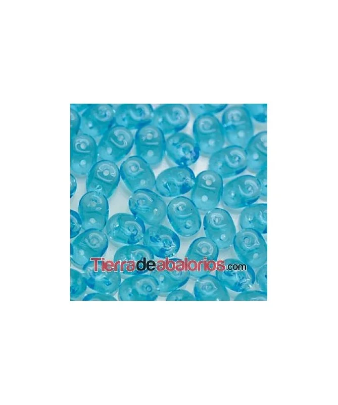 Superduo 2,5x5mm Aquamarine