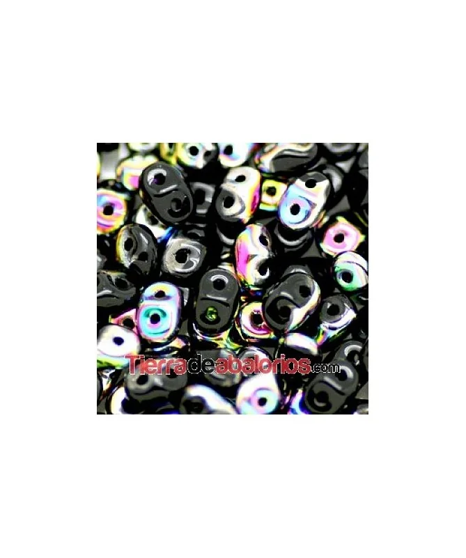 Superdúo 2,5x5mm Jet Vitrail Superdúo 2,5x5mm Jet Vitrail