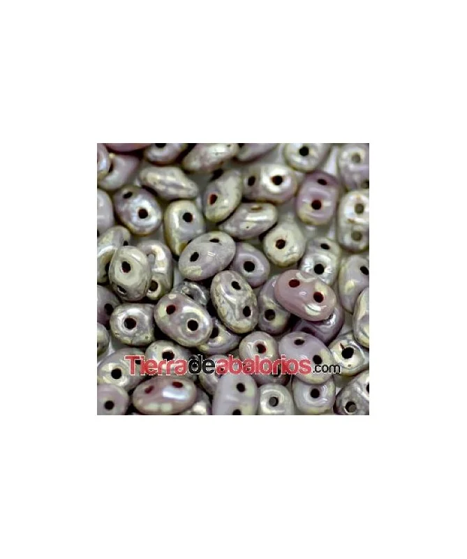 Superdúo 2,5x5mm Opaque Amethyst Picasso