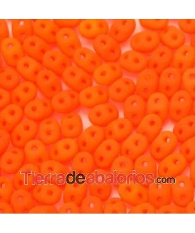 Superdúo 2,5x5mm Opaque Orange Neón