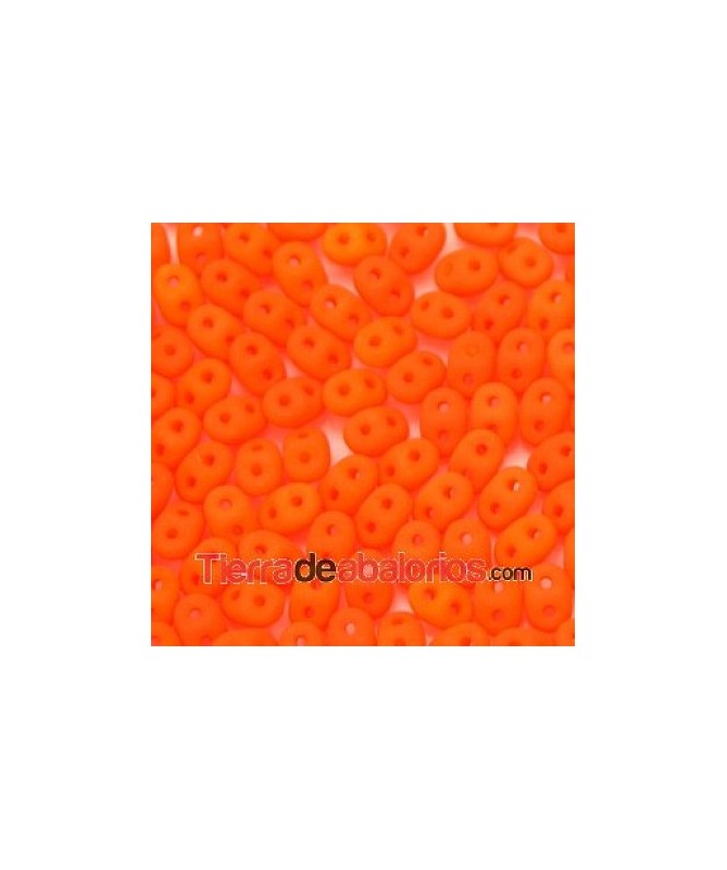 Superdúo 2,5x5mm Opaque Orange Neón