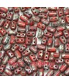 Rulla Bead 5x3mm Opaque Red Coral Picasso