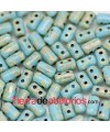 Rulla Bead 5x3mm Opaque Turquoise Blue Picasso