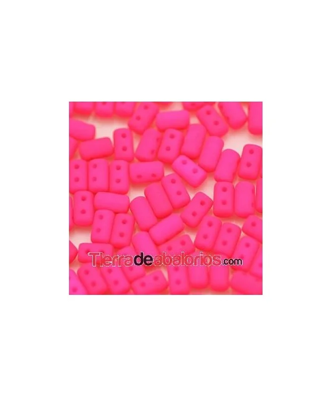 Rulla Bead 5x3mm Rosa Neón