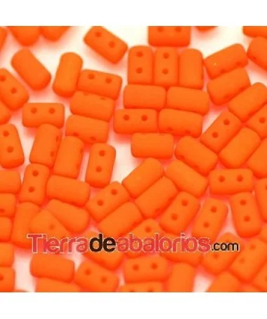 Rulla Bead 5x3mm Naranja Neón