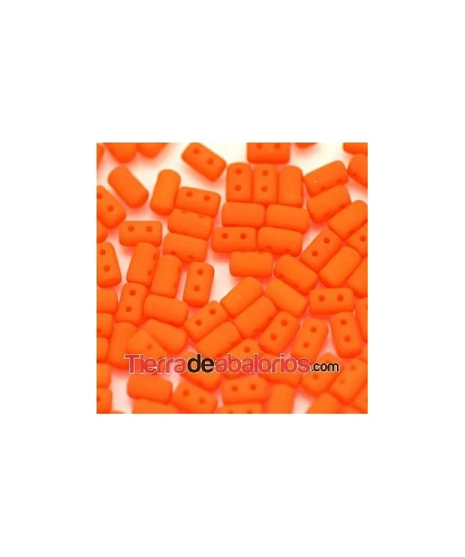 Rulla Bead 5x3mm Naranja Neón
