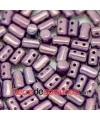 Rulla Bead 5x3mm Opaque Mix Amethyst/Gold Ceramic Look