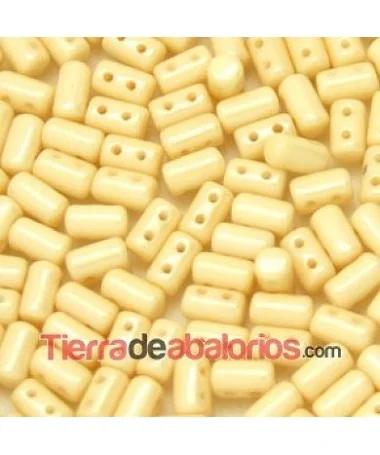Rulla Bead 5x3mm Opaque Beige Ceramic Look