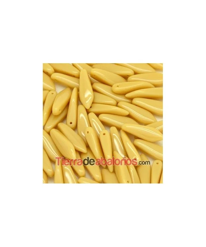 Dagger Bead 5x16mm Opaque Beige