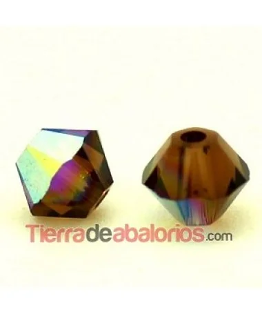 Tupi Swarovski 4mm, Smoked Topaz AB
