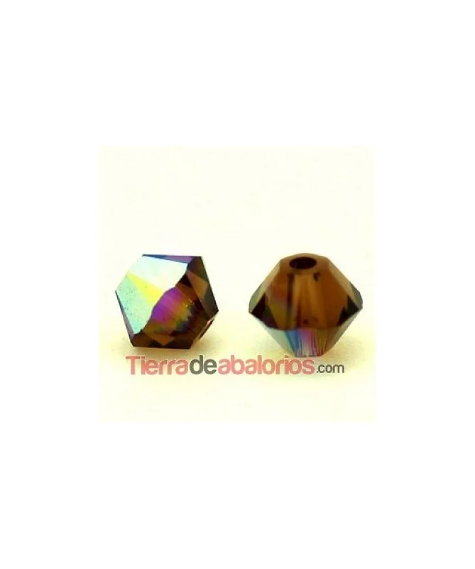 Tupi Swarovski 4mm, Smoked Topaz AB