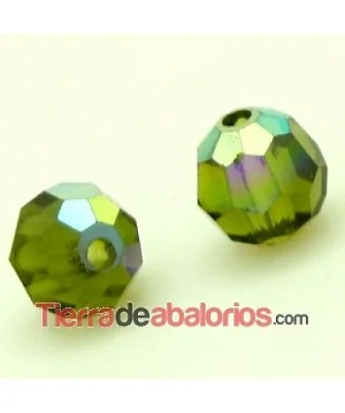 Bola Facetada Swarovski 6mm, Olivine AB Bola Facetada Swarovski 6mm, Olivine AB