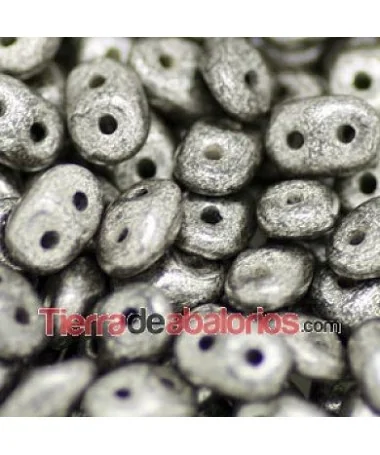 Superdúo 2,5x5mm Argentees Patnees (Plata Vieja) Superdúo 2,5x5mm Argentees Patnees (Plata Vieja)