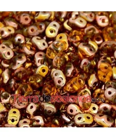 Superdúo 2,5x5mm Topaz Capri Gold