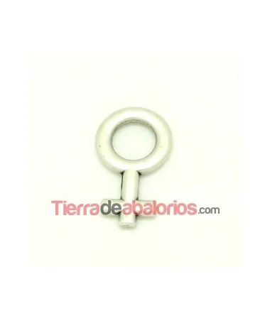 Colgante Femenino 30x15mm, Plateado