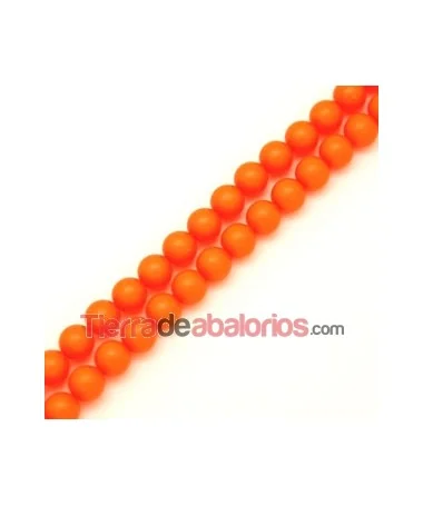 Perla Swarovski 8mm Crystal Neon Orange
