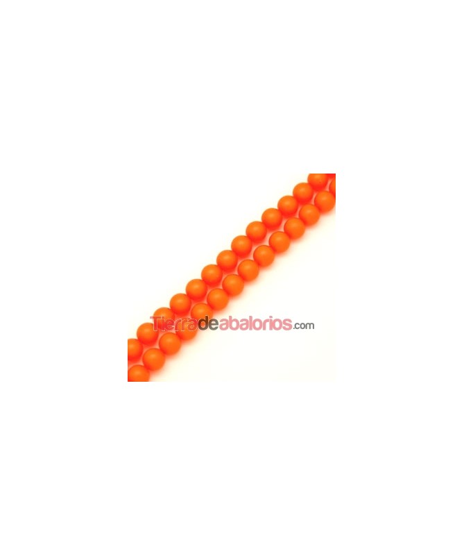 Perla Swarovski 8mm Crystal Neon Orange