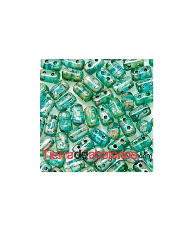 Rulla Bead 5x3mm Aquamarine Picasso