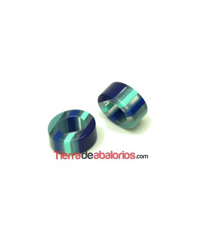 Entrepieza Regaliz 20x18mm Agujero 11x9mm Marino