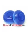 Resina Rondel 12x6mm Agujero 5mm Azul Eléctrico